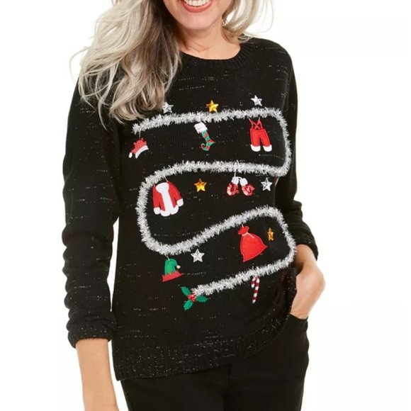 Karen Scott Sweaters - Karen Scott Holiday Garland Sweater NWT